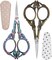 Crochet Scissors - Professional Grade Shears for Sewing, Craft, Artwork, Crochet, Trimming, Needlework, Yarn, Handicraft DIY Tool, Thread, Beauty Hair,4.5"